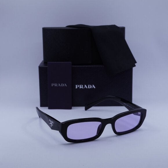 Prada PRB06S 16K40J Rectangle Sunglasses – Black\Violet - Picture 5 of 10